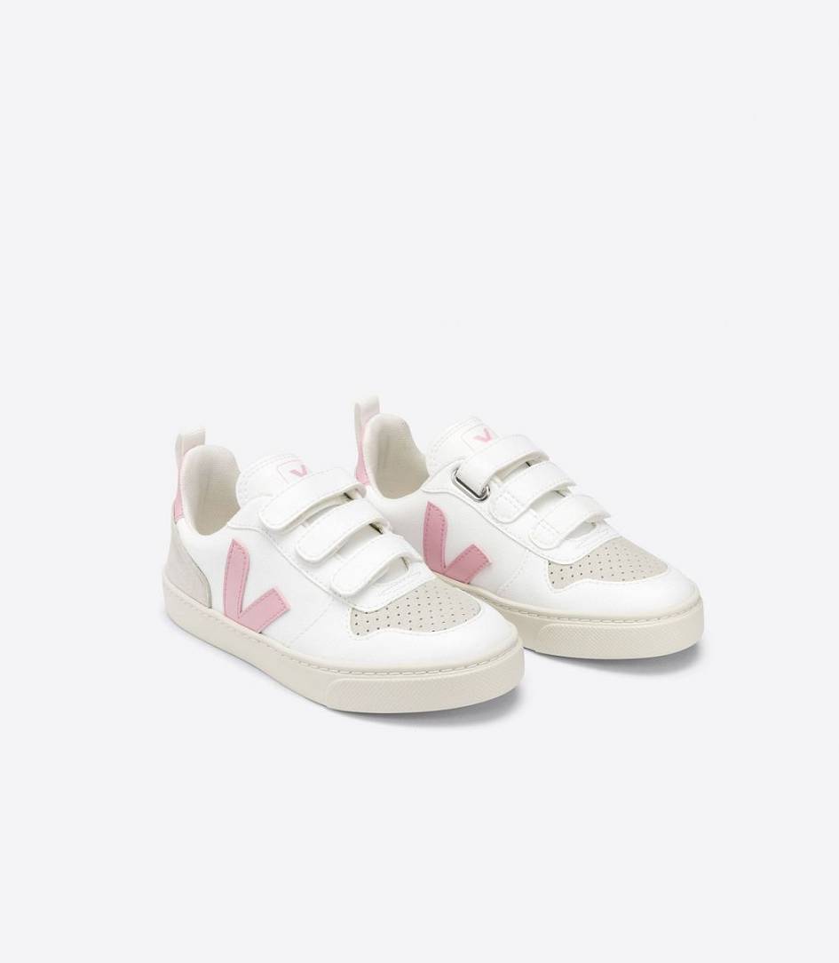 Veja V-10 Velcro Cwl Kids' Sneakers White Guimauve | KCI132079