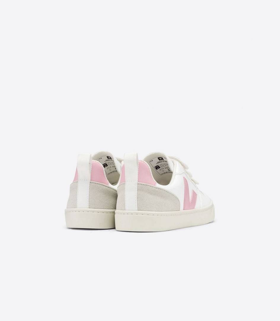 Veja V-10 Velcro Cwl Kids' Sneakers White Guimauve | KCI132079