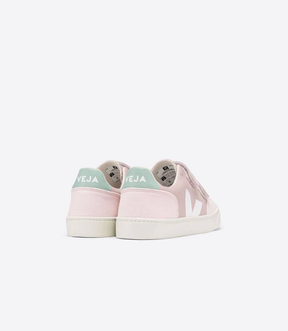 Veja V-12 Canvas Kids' Sneakers Babe White Matcha | UND519032