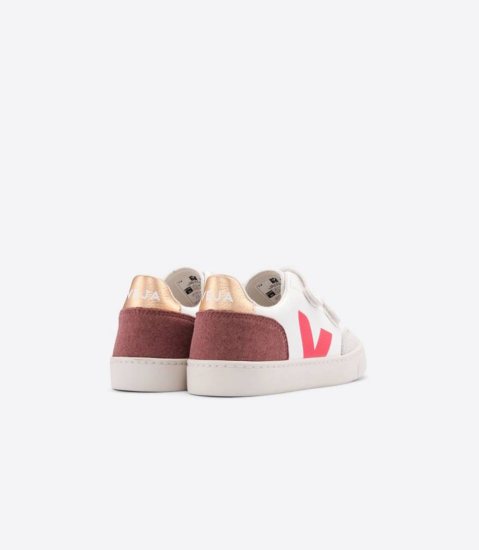 Veja V-12 Chromefree Kids' Sneakers White Multico Dried Petal | HEM935470