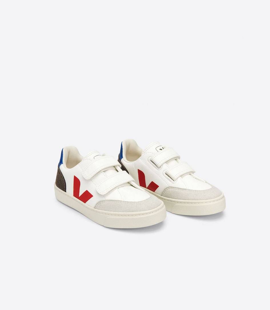 Veja V-12 Chromefree Kids' Sneakers White Multico Mud | TVW836527