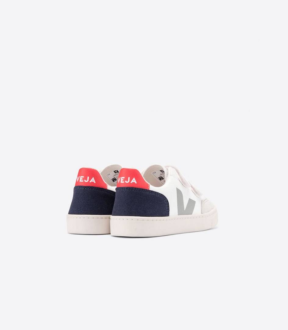 Veja V-12 Chromefree Kids' Trainers White Multico Nautico | RCE279018