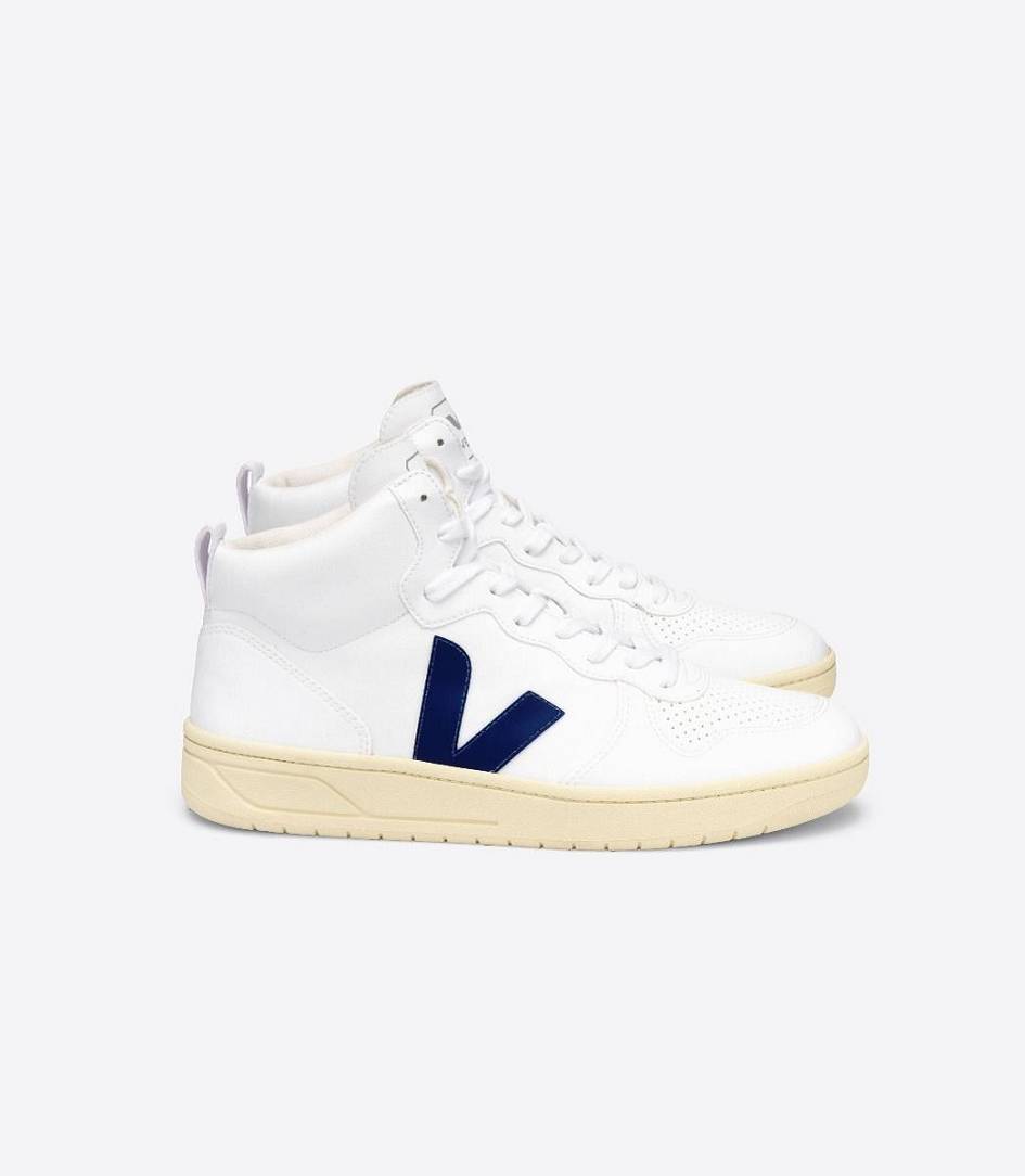 Veja V-15 Cwl Men\'s Trainers White Cobalt Butter Sole | NAH043271