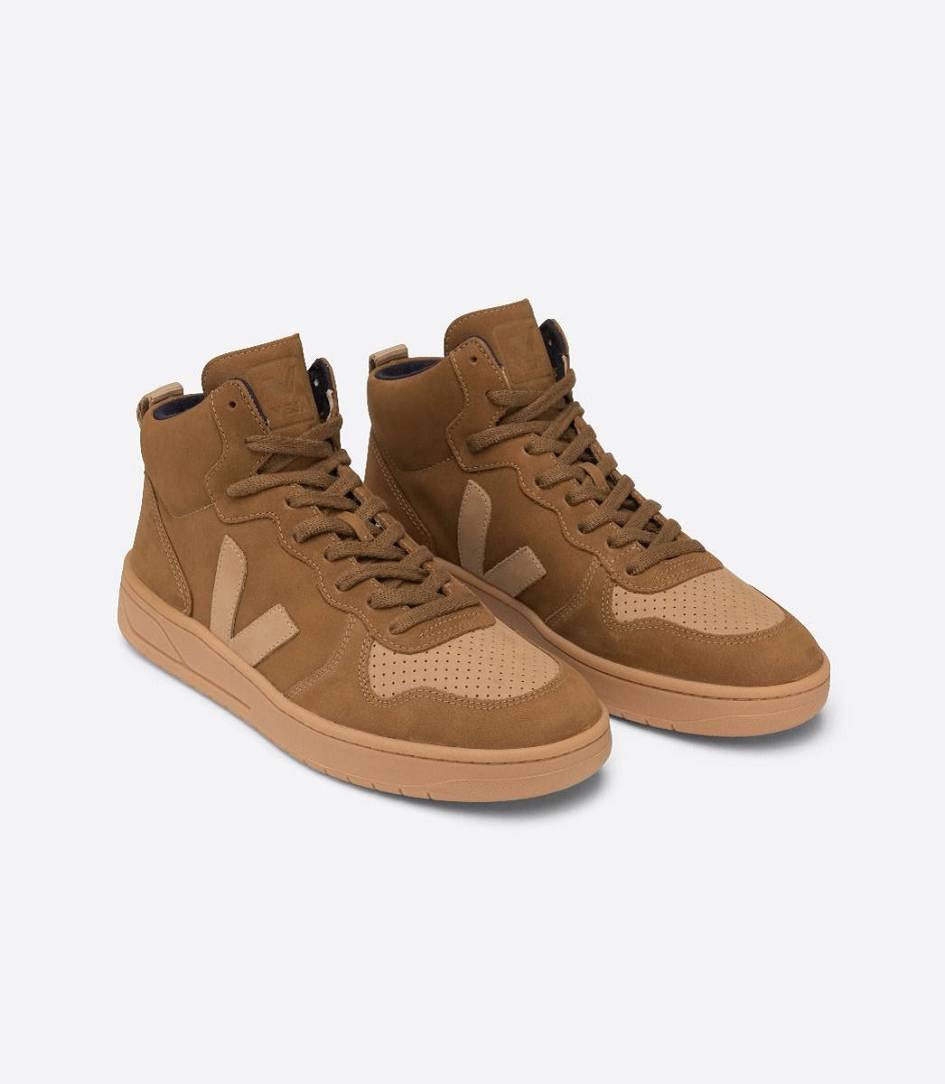 Veja V-15 Nubuck Men's Trainers Camel Desert | UHY867095