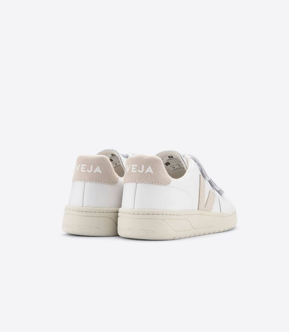 Veja V-lock Leather Men's Sneakers White Sable | RGI241875