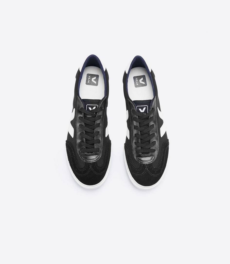 Veja Volley Canvas Women's Trainers Black White | VCB176209