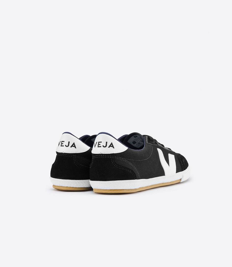 Veja Volley Canvas Women's Trainers Black White | VCB176209