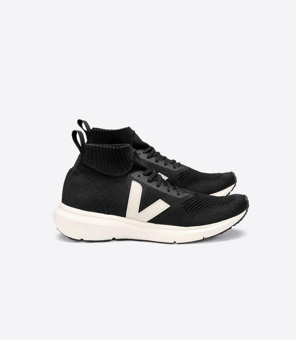 Veja X Rick Owens Mid V-knit Men\'s Runners Black Pierre | WNH427193