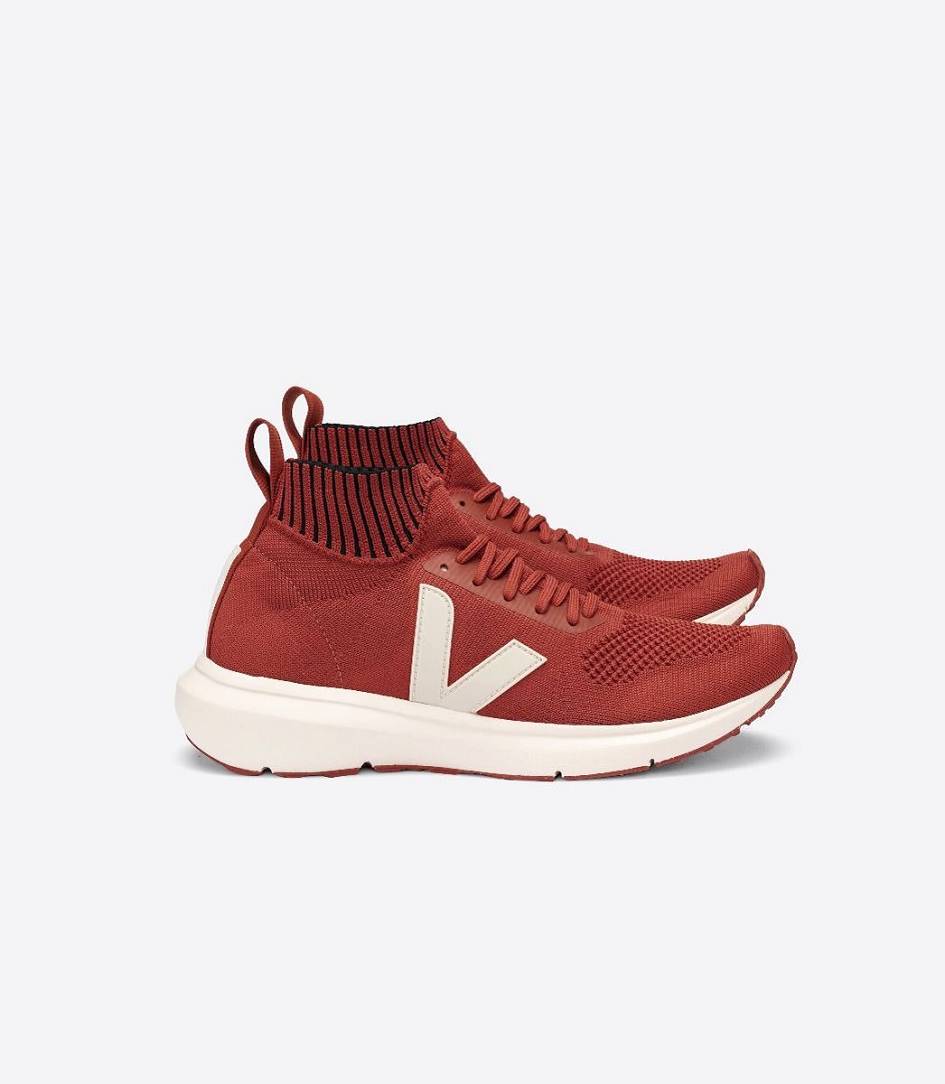 Veja X Rick Owens Mid V-knit Women\'s Runners Rust | LAK294387