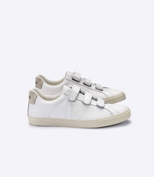 Veja 3-lock Leather Women's Sneakers White | MPE693805