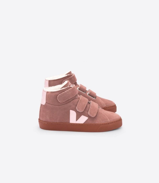 Veja Esplar Mid Fured Kids' Sneakers Dried Petal | FMU512903