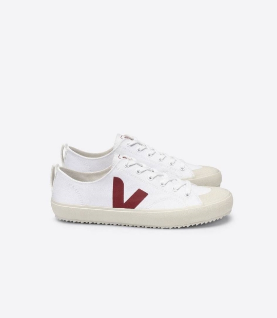 Veja Nova Canvas Men's Sneakers White Marsala | XSV970426