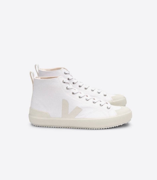 Veja Nova High Top Canvas Men's Trainers White Pierre | LRH243950