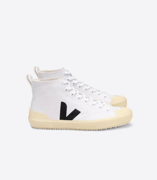 Veja Nova Ht Canvas Men's Trainers White Black Butter Sole | DBW806154