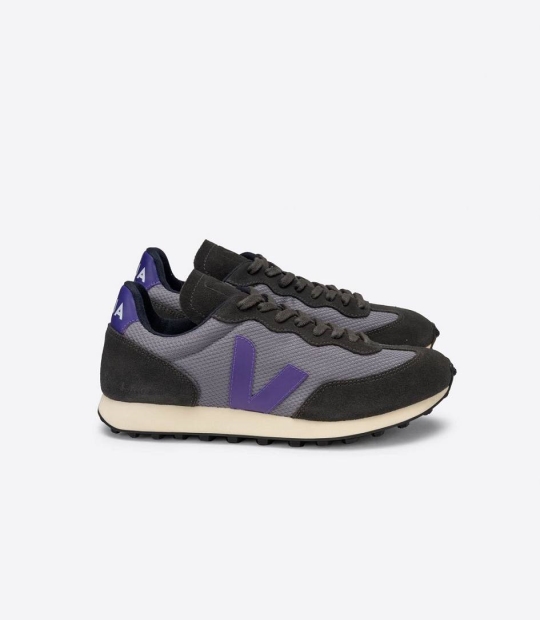 Veja Rio Branco Alveomesh Men's Sneakers Concrete Purple | INW093578