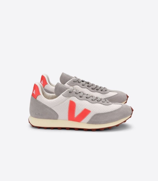 Veja Rio Branco Hexamesh Women's Sneakers Gravel Orange Grey | BZK098427