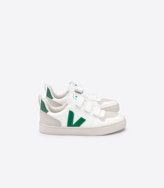 Veja V-10 Cwl Kids' Sneakers White Emeraude | FYK186495