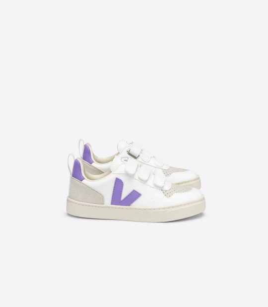 Veja V-10 Cwl Kids' Trainers White Lavande | VFI962741