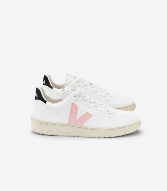 Veja V-10 Cwl Women's Trainers White Petale Black | JDX095327