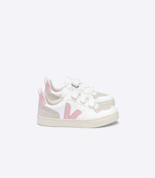 Veja V-10 Velcro Cwl Kids' Sneakers White Guimauve | KCI132079