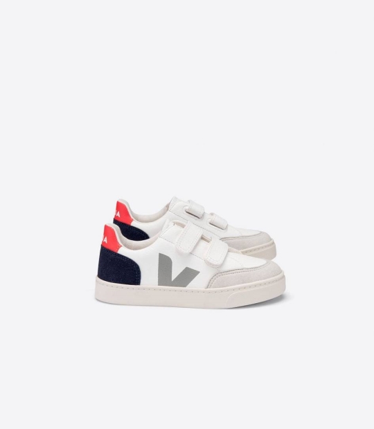 Veja V-12 Chromefree Kids' Trainers White Multico Nautico | RCE279018